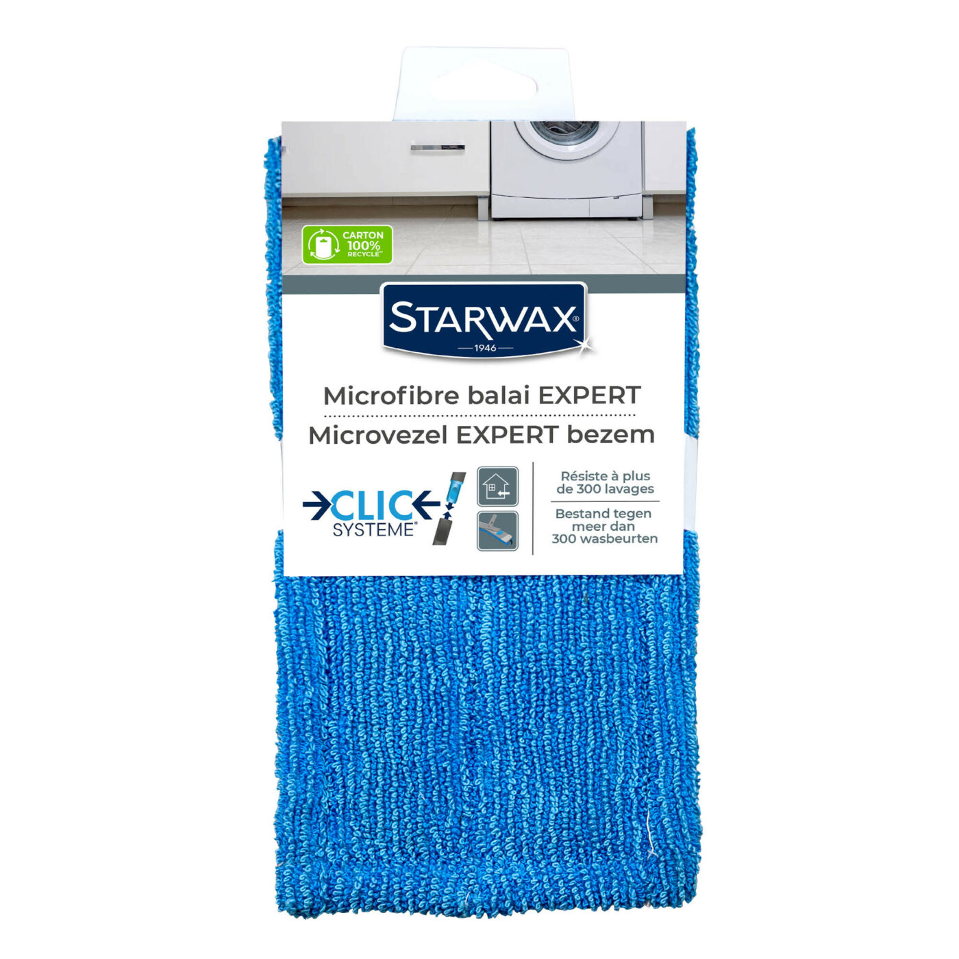 Starwax - Microfibre balai Expert flexi Clic système