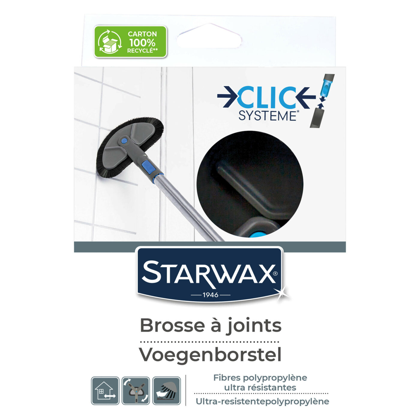 Starwax - Brosse à joints Clic système