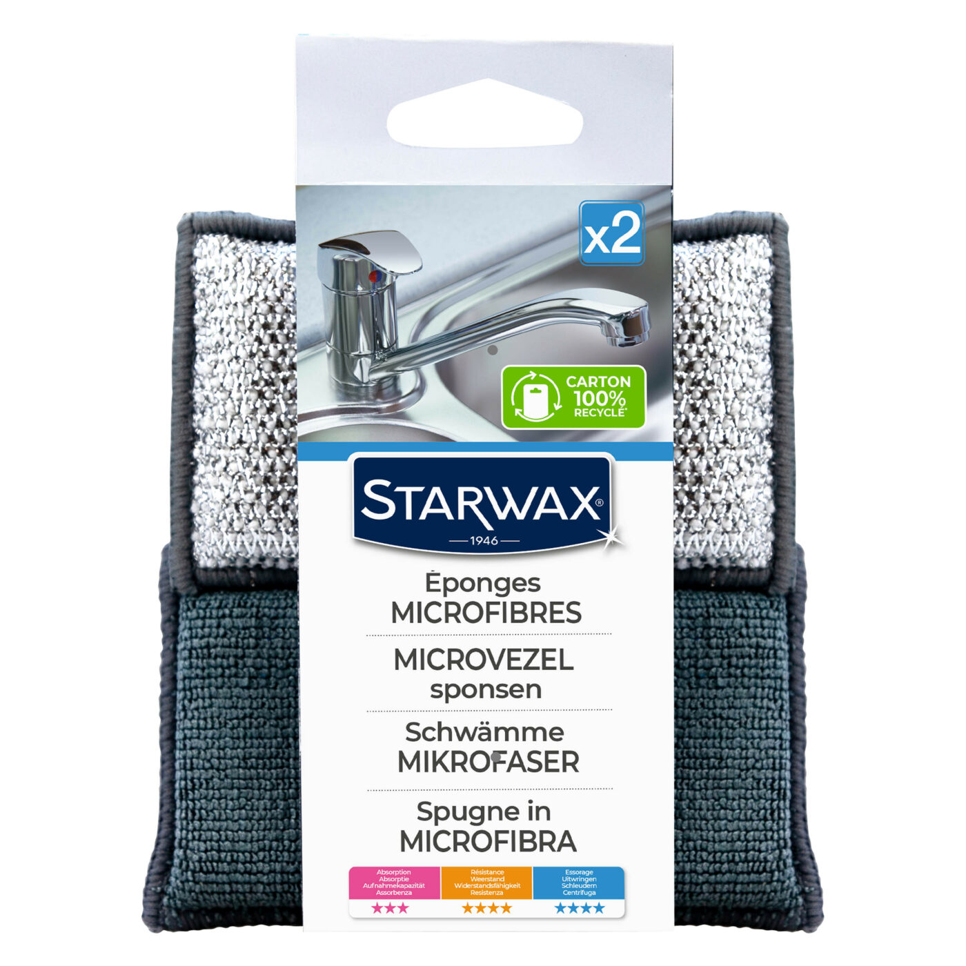 Starwax - 2 spugne in microfibra